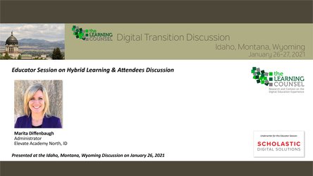 ID, MT, WY Educator Session on Hybrid Learning & Attendees Discussion: