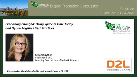 CO - Everything Changed: “Using Space & Time Today and Hybrid Logistics Best Practices”