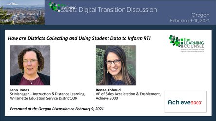 How are districts collecting and using student data to inform RTI