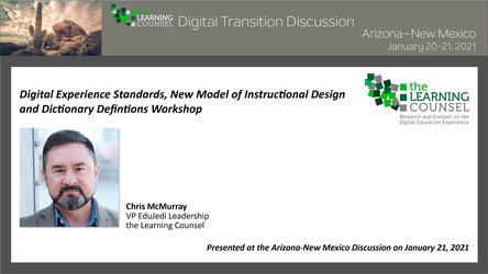 AZ, NM: Digital Experience Standards: New Model of Instructional Design and Dictionary Definitions Workshop