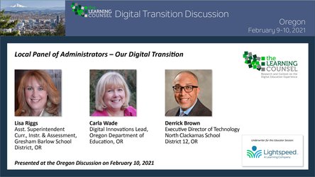 Oregon - Local Panel of Administrators: "Our Digital Transition"