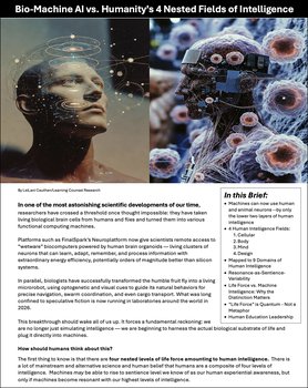 Bio-Machine AI vs. Humanity’s 4 Nested Fields of Intelligence