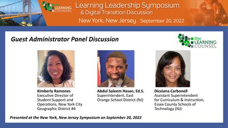 Learning Leadership Symposium: NY/NJ Administrator Panel