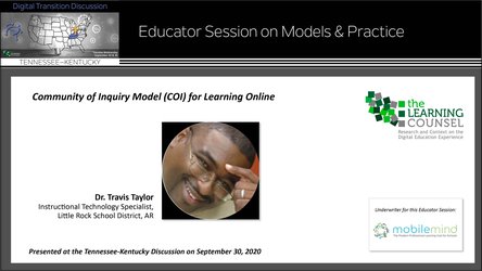 Community of Inquiry Model (COI) for Learning Online