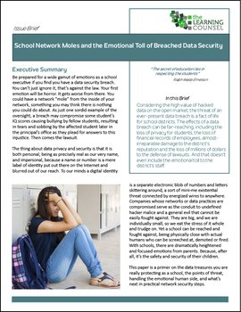 School Network Moles and the Emotional Toll of Breached Data Security