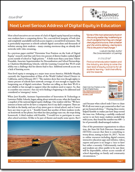 Next Level Serious Address of Digital Equity in Education